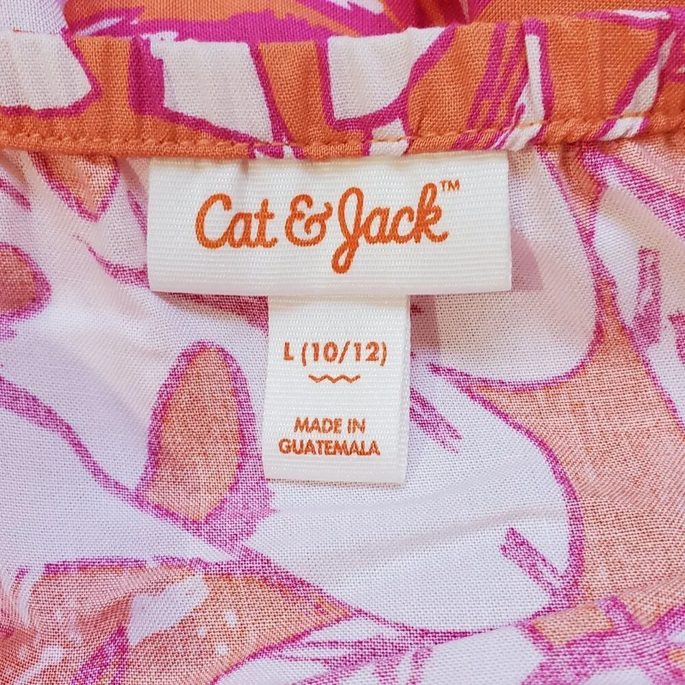 Cat & Jack Girl's Sleeveless Tiered Maxi Dress L (10/12)